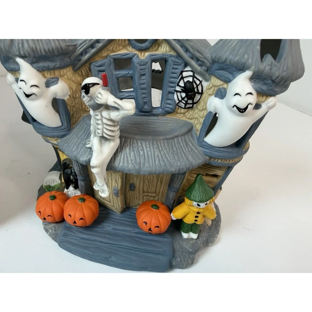 PartyLite Haunted Halloween Tealight Candle House P7311 Retired Seasonal Decor . - Picture 3 of 12